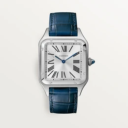 Cartier Santos-Dumont watch, large model, blued-steel